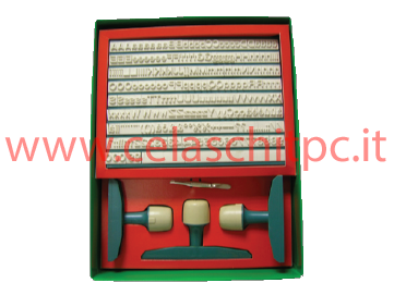 Scatola con set caratteri componibile
